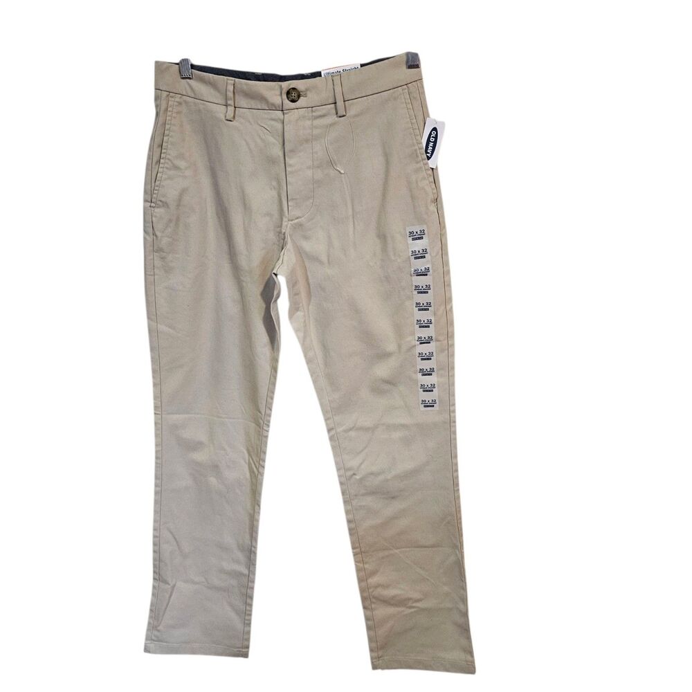 New Old Navy Ultimate Straight Built-In Flex Pants Men's Size 30x32 Beige Khaki